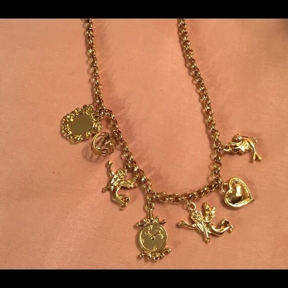 Goldltone Charm Necklace  - Picture 1 of 7